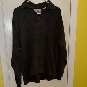 Vintage GAP Quarter-Zip Pullover Sweater in Dark Charcoal